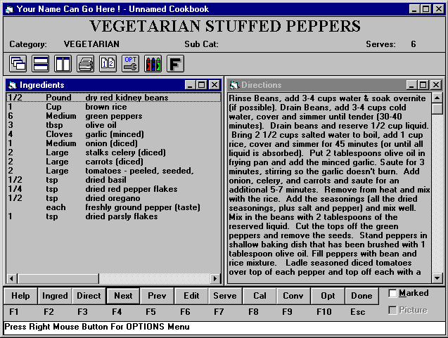 Recipe Processor 2000 Screenshot